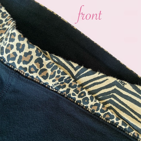 SOLD • PINK cheetah/zebra print flare leggings - Picture 7 of 8